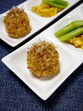 焼きパン粉で！和風ライスボール