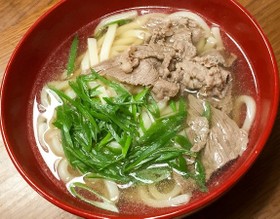 ダシダで肉吸い風うどん