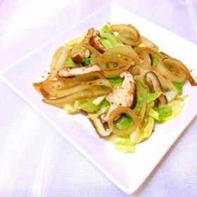 キャベツと玉ねぎのガーリック温サラダ