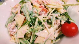 低糖質☆りんご消費！水菜とのサラダ