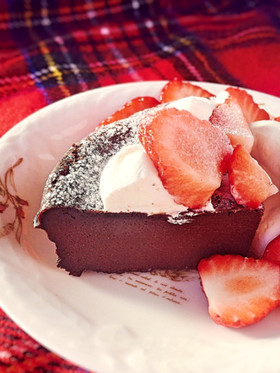 糖質制限◆超簡単生チョコ風ガトーショコラ