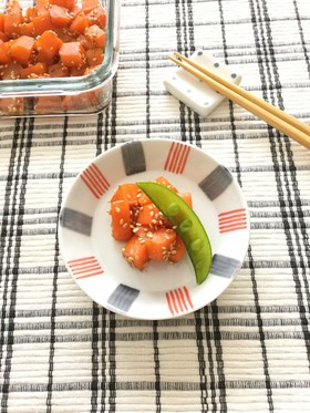 作り置き、人参のコロコロナムル。