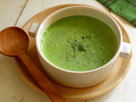 液体塩こうじで春菊のポタージュ☆