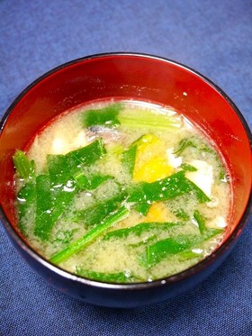 簡単！サバとほうれん草の味噌汁