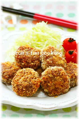 ソース不要＊揚げない一口とんかつ甘辛味