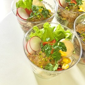 ジュレドレッシングのグレインズサラダ