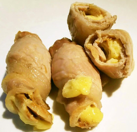 お弁当に！豚薄切り肉のマッシュルーム巻き