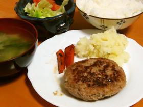 賞味期限の近い余った麩を使ったハンバーグ