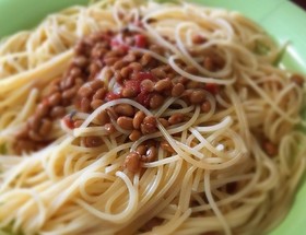 簡単パスタ☆納豆と梅スッパ