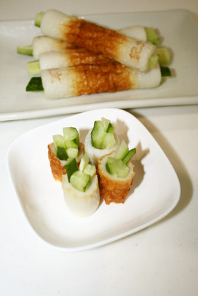 お弁当の隙間に✿綺麗な竹輪のキュウリ詰め