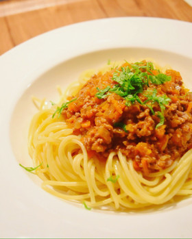 鶏レバーで鉄分プラス！コク旨ボロネーゼ