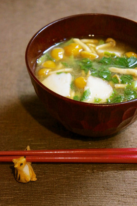 まじめに手抜き＊煮干しだしのお味噌汁