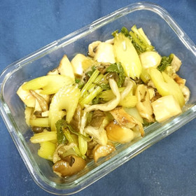 糖質制限☆セロリときのこのオイル煮