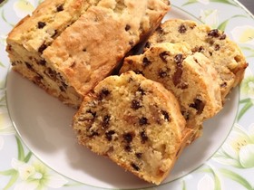 バナナ＊くるみ＊チョコのパウンドケーキ