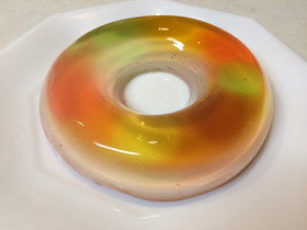 アガーとミニゼリーで☆キラキラ虹のゼリー