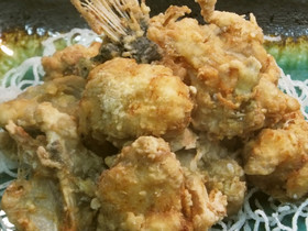 バリバリ！あんこうの骨付き唐揚げ