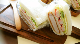 ボリューム満点★辛子マヨチーズカツサンド