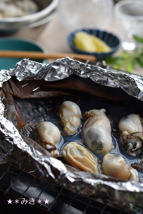 熱々を食べる♪牡蠣の昆布焼き