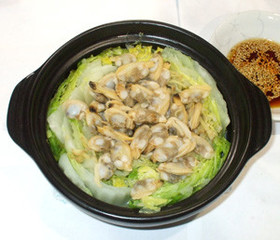 冷凍アサリの酒蒸し♪簡単白菜蒸し