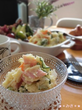 うちの子が大好きな新玉入りポテトサラダ♡