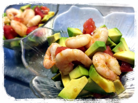 アボカド海老の彩りサラダ☆
