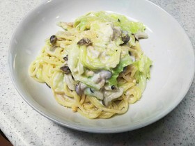 春キャベツとツナのクリームパスタ