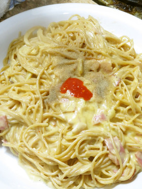 手抜き簡単チーズソースの濃厚カルボナーラ