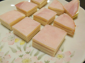 ハムとチーズのミルフィーユお弁当編