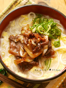 とろ〜り卵のあんかけ甘辛☆肉うどん