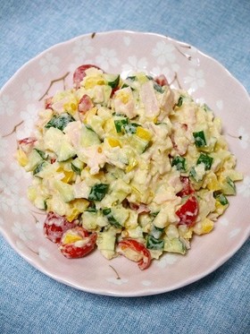 簡単！野菜たっぷりポテトサラダ(酢生姜)