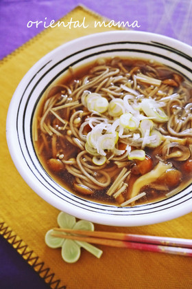 ヘルシーなキノコあんかけそば