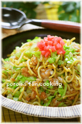 シャキシャキ♪キャベツとツナのマヨそば飯