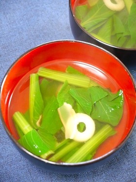 簡単！小松菜のお吸い物