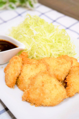 鶏むね肉で簡単絶品♡一口チキンカツ♪