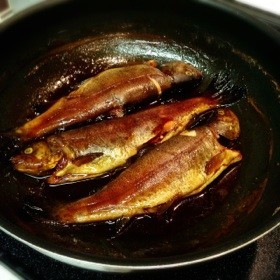 旦那君の☆ニジマスの甘露煮