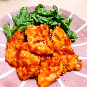 簡単！トマト味の鶏むね肉ソテー