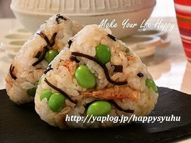 わさび香る・桜エビ＆塩昆布☆おにぎり