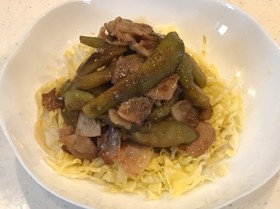 ナスと豚肉のしょうが焼き？ほぼ揚げ浸し？