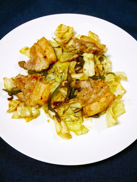 簡単！豚バラキャベツのわさび焦がし醤油