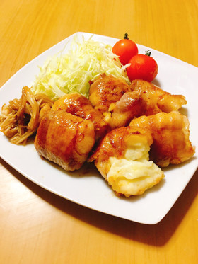 とろっとろのチーズポテトの豚バラ巻き♡