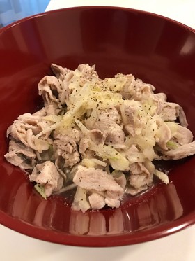 豚バラのしゃぶしゃぶ・イタリアンスタイル