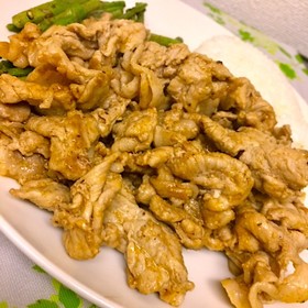 洋風♡薄細切れ豚肉のさっぱり味噌風味焼き