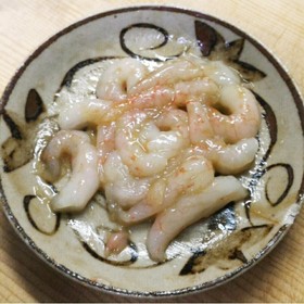 簡単レシピ☆甘エビの昆布茶じめ