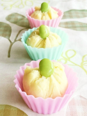 お弁当に♪さつまいものサラダ☆茶巾絞り