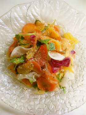 オレンジ香る～✿　根菜のフリルラぺ