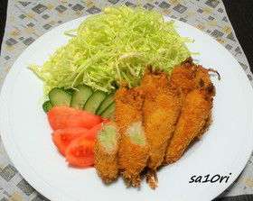 甘くてジューシー！ネギ巻き豚フライ！