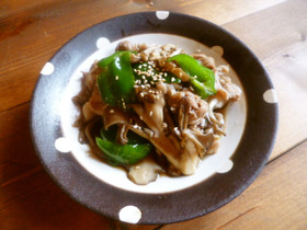 豚肉と舞茸の生姜炒め♪