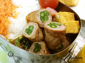 お弁当に♡冷凍インゲンの豚巻き