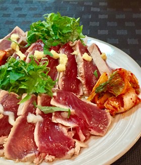 ごま油♡フライパン♡かつおのタタキさん