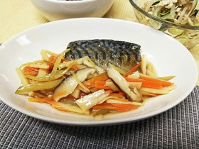 塩さばのたっぷり野菜ソース